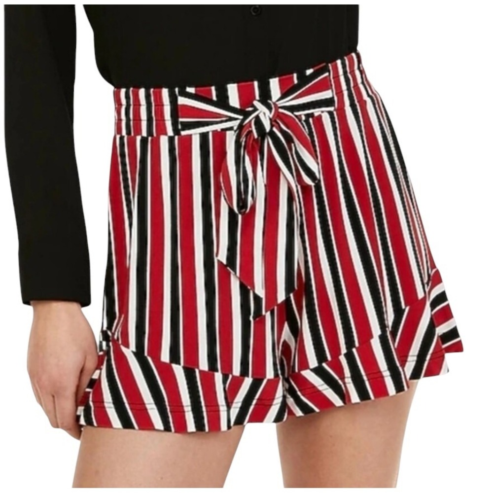 Express Womens Shorts Skort Size XS Black‎ White Red
